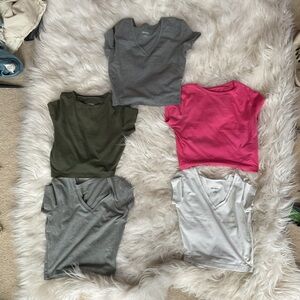 Wild Fable Gray V-Neck T-Shirt